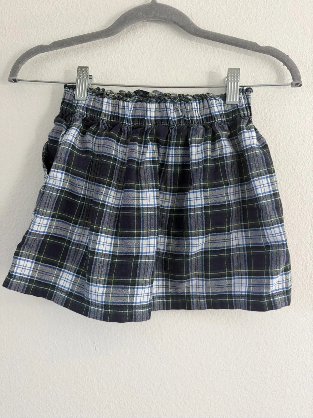 Ralph Lauren Youth Girls Plaid Academia Elastic Waist Mini Skirt Size 6X